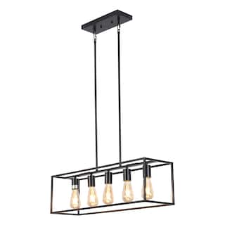 5-light Linear Chandelier/ Island Fixture