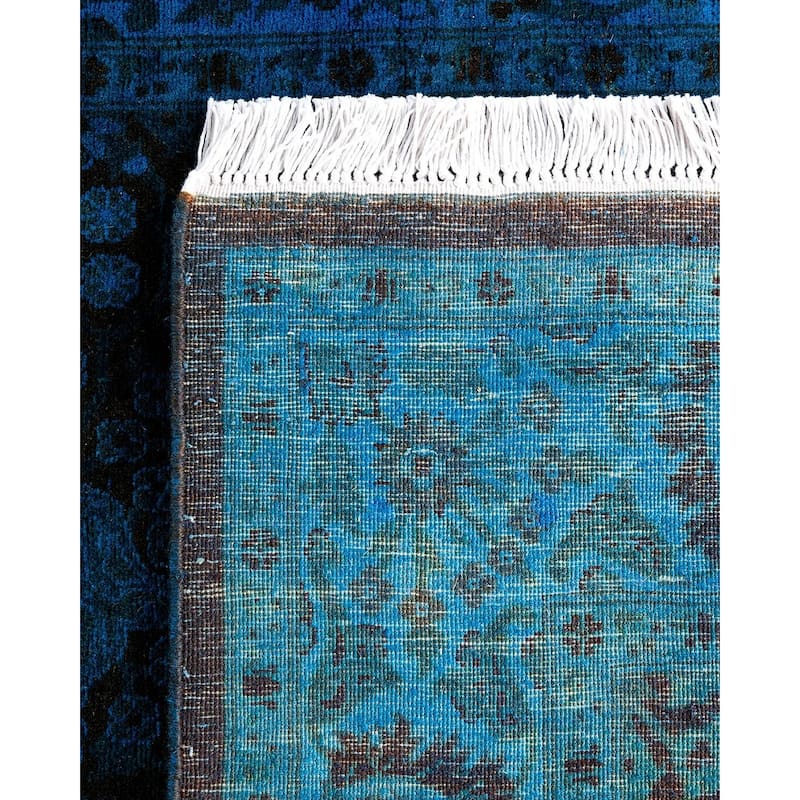Fine Vibrance One-of-a-Kind Hand-Knotted Runner Rug - Red, 3' 2" x 22' 8" - 3' 2" x 22' 8"