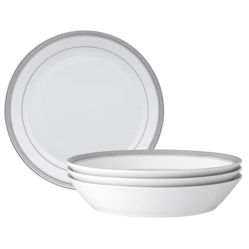 Crestwood Gold Set of 4 Coupe Dinner Bowls, 9-3/4", 43 oz. - 4 Piece - Platinum