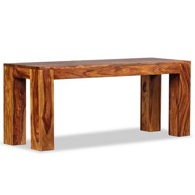 vidaXL Bench Acacia Honey Brown Solid Acacia Wood Medium Durable - 43.3" x 13.8" x 17.7"