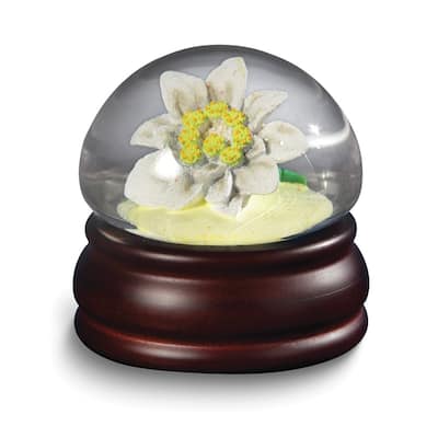 Curata 7.5 Inch Edelweiss Flower (Plays Edelweiss) Musical Water Globe