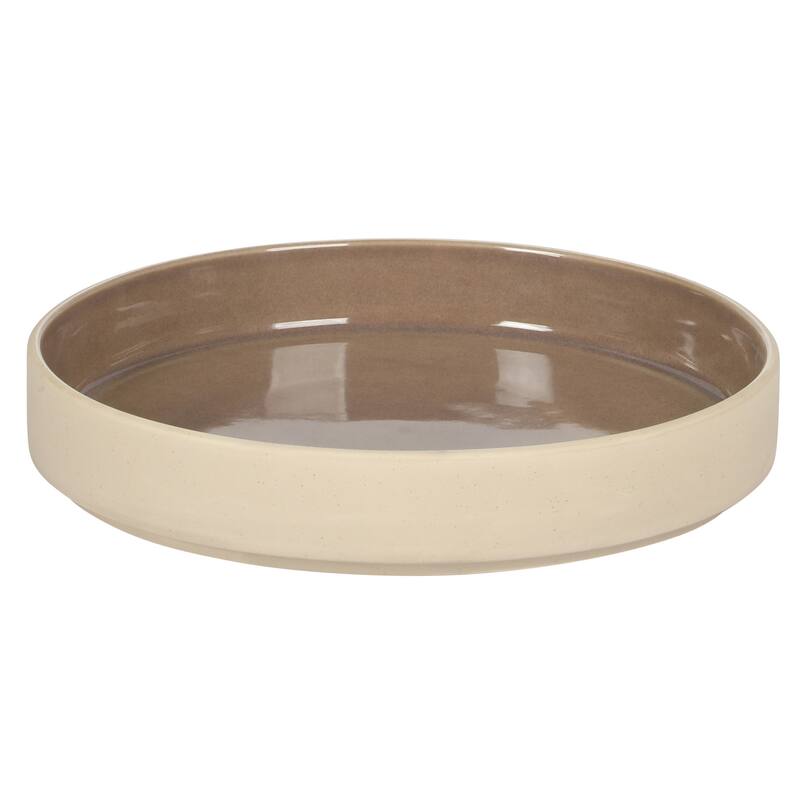 Gibson Elite Liberty Bay 16-Piece Pottery Clay Stoneware Stackable Dinnerware Set - Reactive Glaze, Service for 4