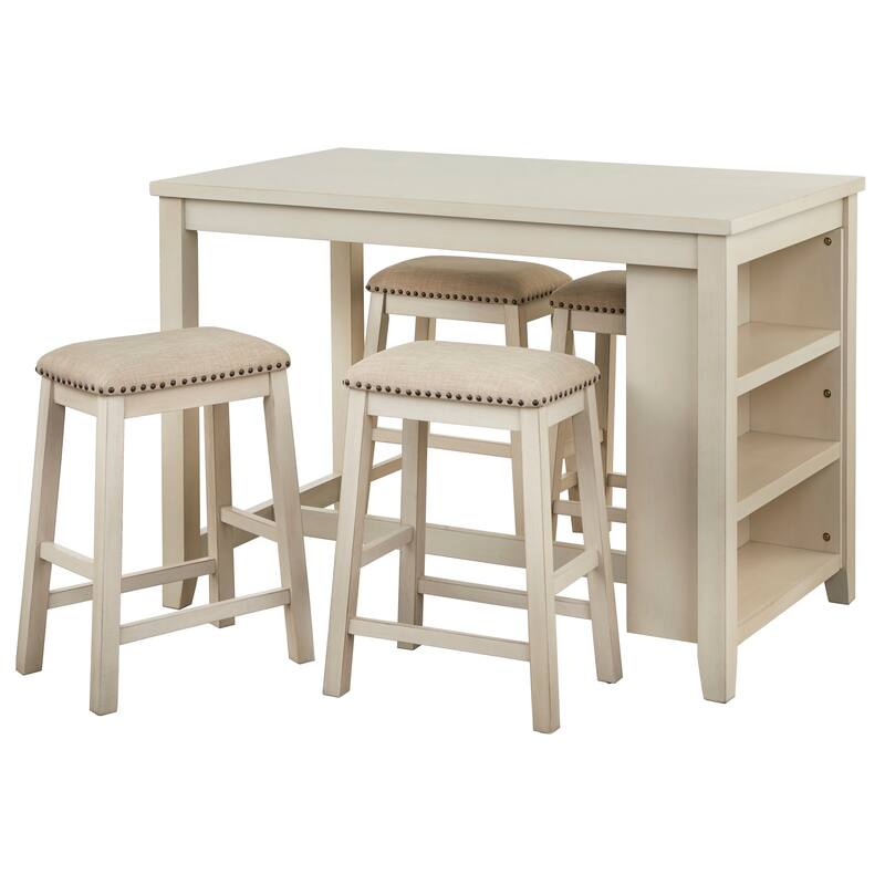 Lifestorey Tobias Storage Counter Height 5-Piece Pub Set