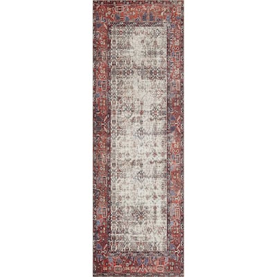Alexander Home Isabelle Boho Vintage Distressed Printed Area Rug