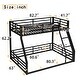 preview thumbnail 3 of 4, Metal Twin XL over Queen Floor Bunk Bed Frame with Noise-Reduced Design