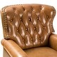 preview thumbnail 20 of 45, HULALA HOME Genuine Leather Nailhead Trim Pushback Recliner with Rolled Arms