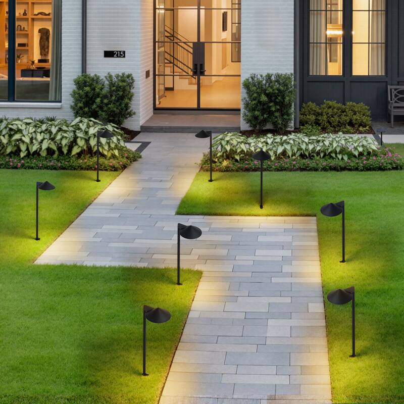 C Cattleya Low-Voltage Matte Black Aluminum 3000K LED Outdoor Path Light