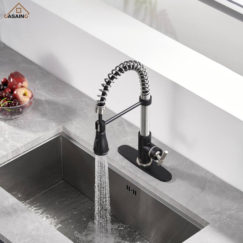 Single Handle Pull Down Sprayer Kitchen Faucet