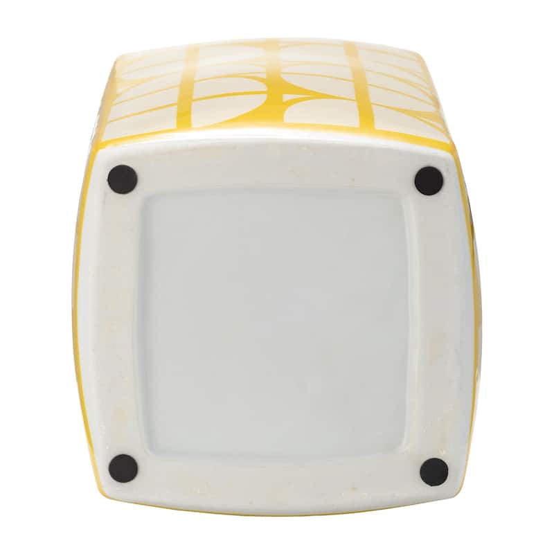 Sagebrook Home Ceramic Square Jar with Lid