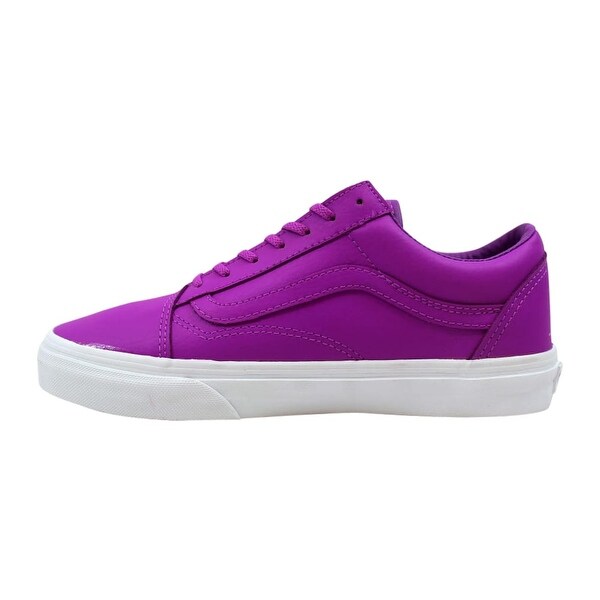 purple leather vans
