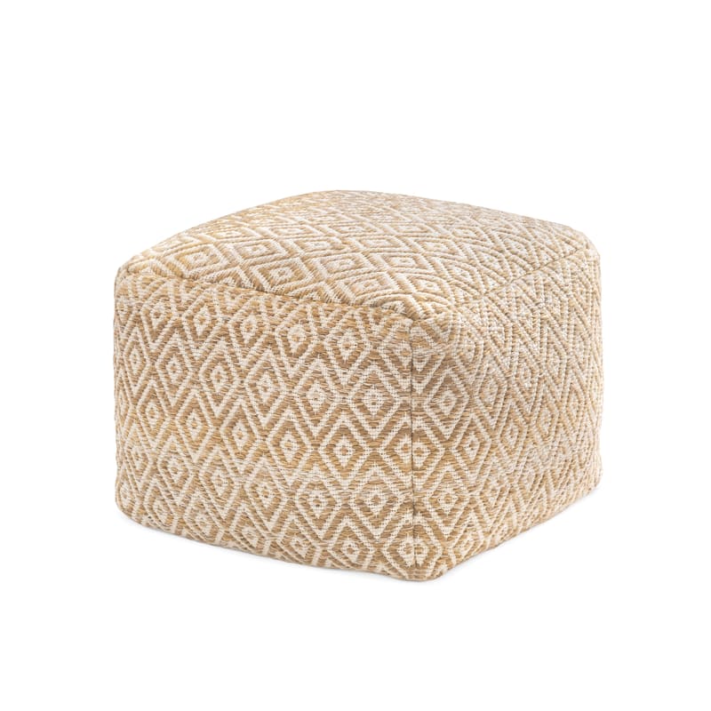 Jani 22-inch Ottoman Pouf - Handcrafted Handmade Ottoman for Seating, Footrest, Home Decor for Living Room, Bedroom