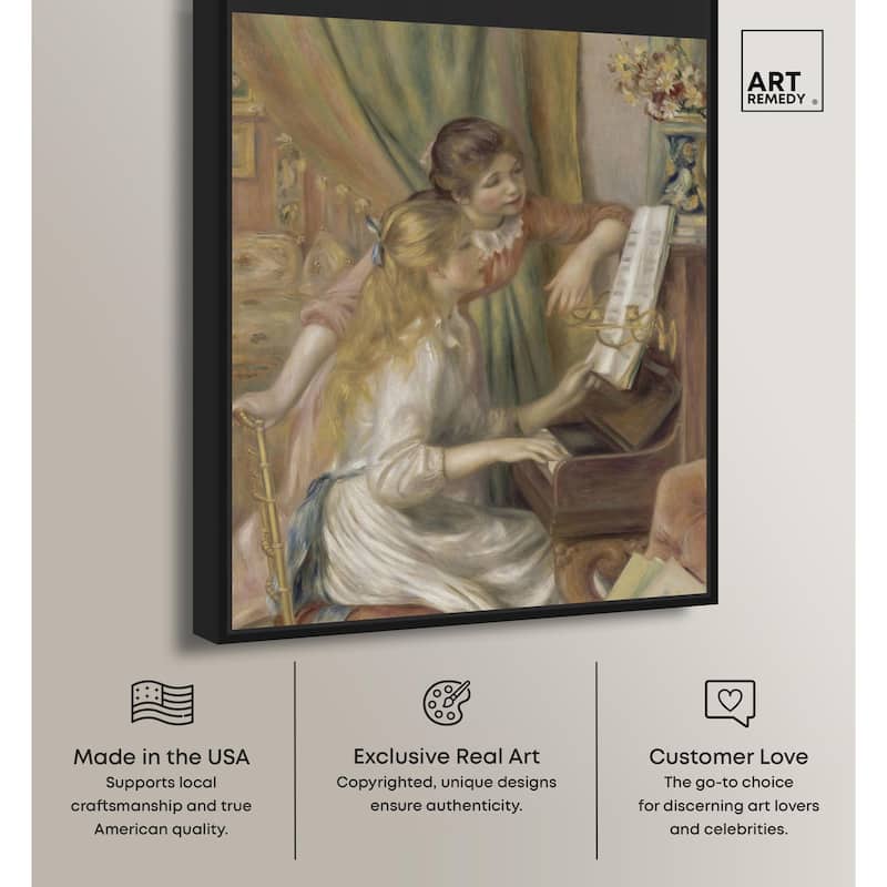 Young Girls at the Piano Canvas by Art Remedy