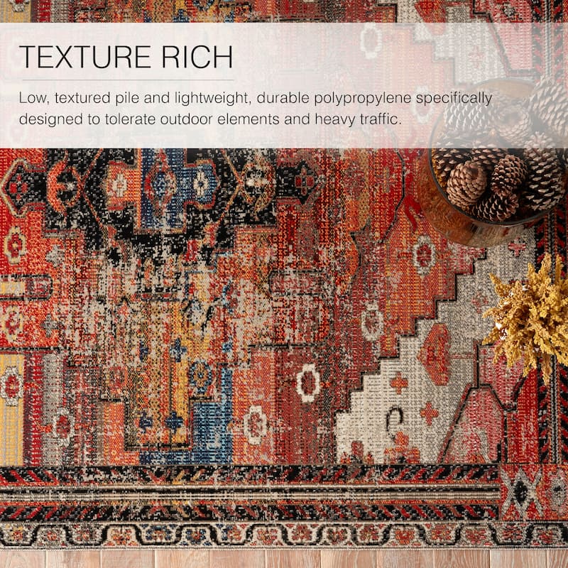 Cicero Indoor and Outdoor Medallion Area Rug