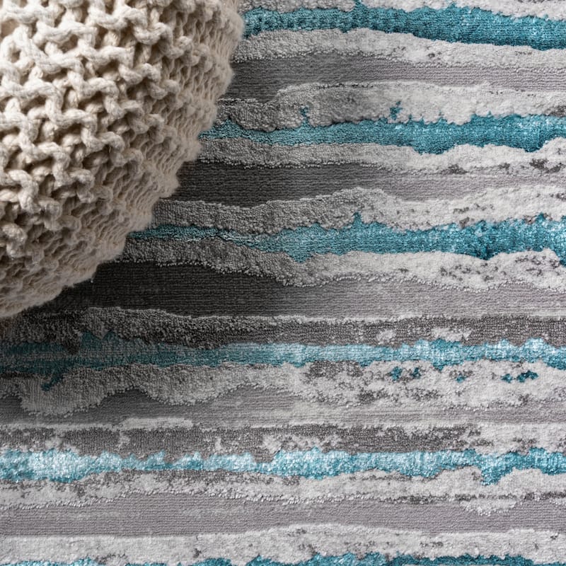 JONATHAN Y Timeworn Modern Stripe Area Rug