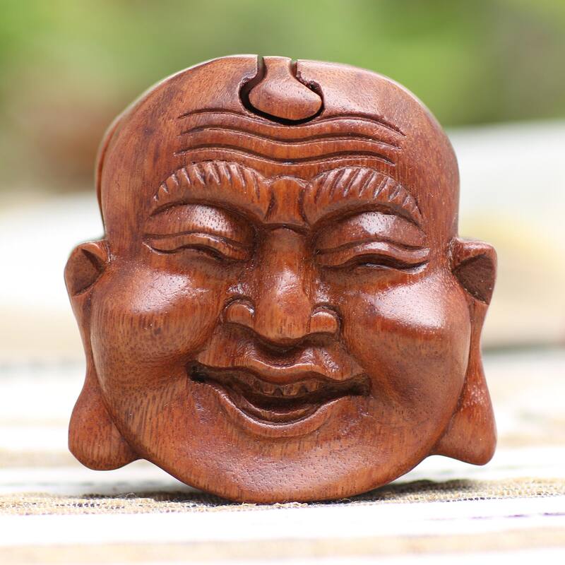 Novica Handmade Buddhas Secret Wood Puzzle Box
