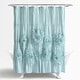preview thumbnail 17 of 16, Silver Orchid Bara Ruffle Flower Trim Shower Curtain