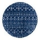 preview thumbnail 14 of 62, SAFAVIEH Berber Fringe Shag Liller Trellis Area Rug 6'7" Round - Dark Blue/Ivory - Round