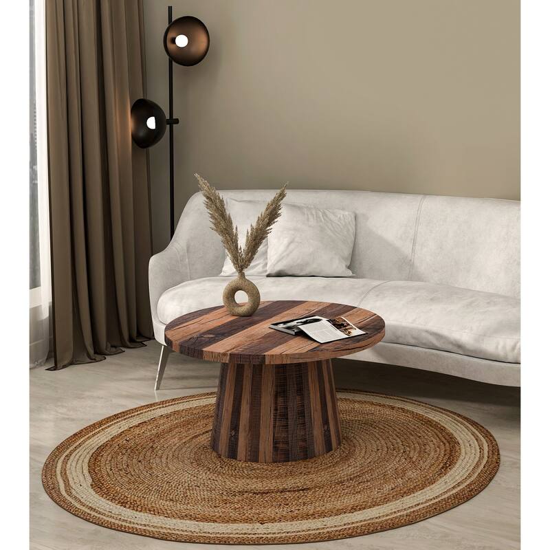 Wooden Coffee Table Dia 30"