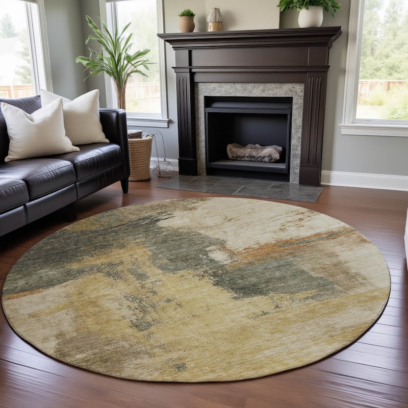 Premium Washable Super Soft Contemporary Mayfield Rug - Sage - 8' x 8'