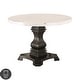 preview thumbnail 7 of 11, Furniture of America Brec Rustic White 48-inch Pedestal Dining Table