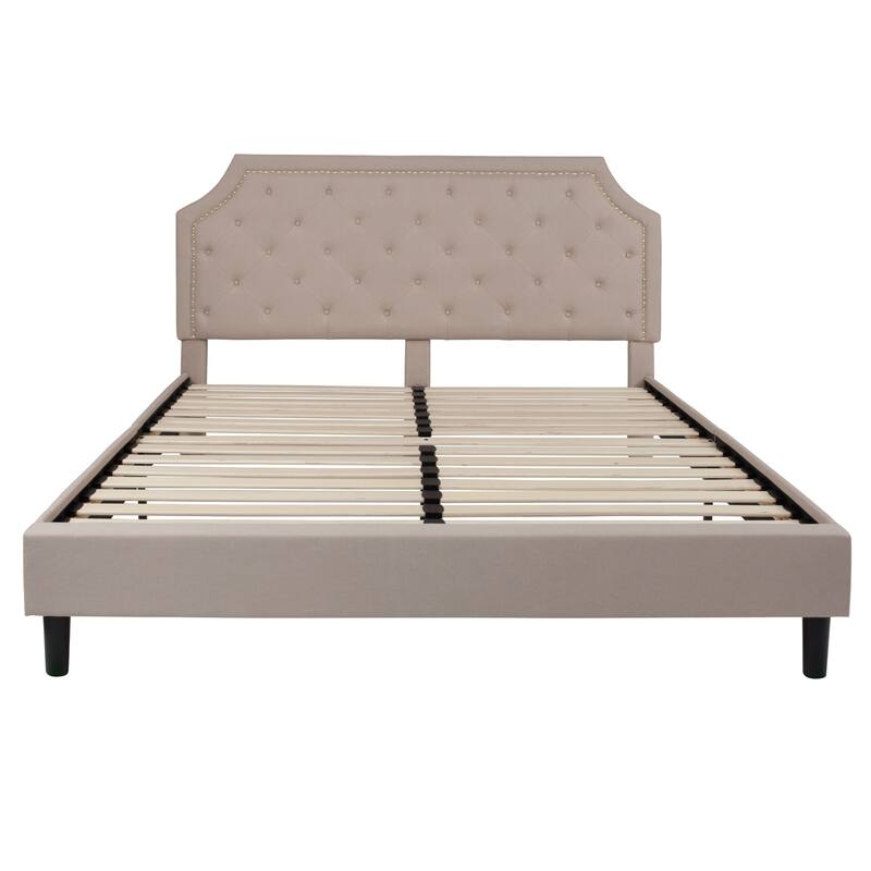 Tufted Platform Bed with 10 Inch Pocket Spring Mattress