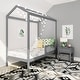 preview thumbnail 4 of 32, Max and Lily Twin House Bed with Guard Rail Grey 1 Guard Rail
