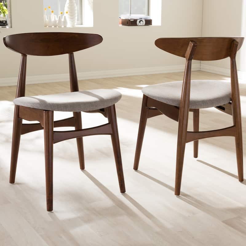 Carson Carrington Haapajarvi Mid-century Modern Medium Oak Dining Chair (Set of 2)