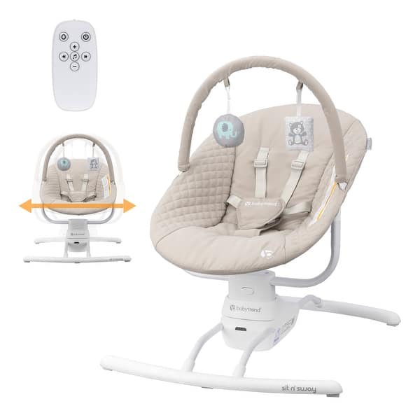 slide 2 of 5, Baby Trend Sit N' Sway Portable Swing, Dash Tan