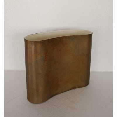 Vase Aged White Dia 6.10"- ST - Aged + White