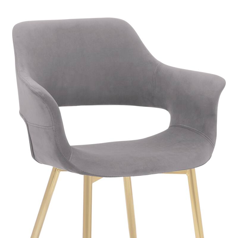Gigi Modern Glam Velvet Dining Chairs with Gold Legs - Set of 2