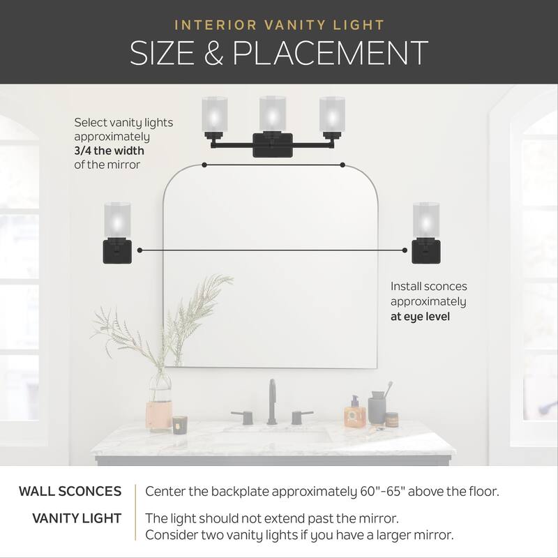 Kichler Lighting Marette 3-Light Vanity Light Brushed Nickel