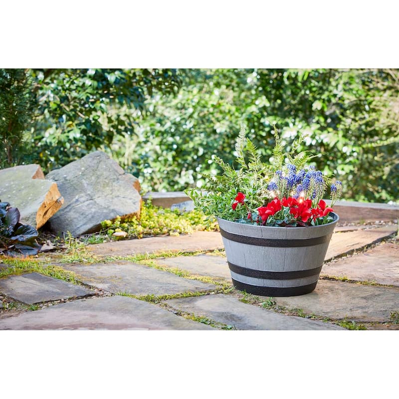 Southern Patio Whiskey Barrel Planter