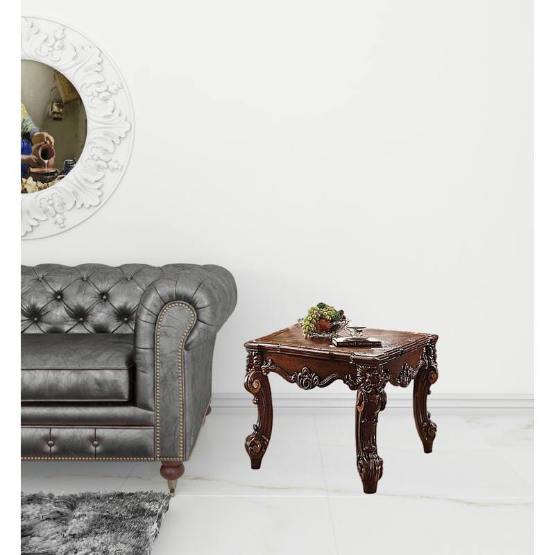 26" Contemporary Square Wood Side Table with 4-Leg Base for Living Room Bedroom or Office Use - 26" H x 26" W x 26" L