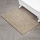 preview thumbnail 90 of 100, Laura Ashley Astor Chenille Bath Mat with TPR Backing 27 x 45 - Linen