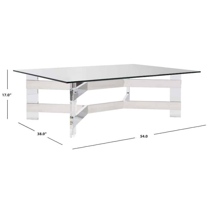 SAFAVIEH Home Eugene Acrylic Coffee Table - 54"W x 38"D x 17"H