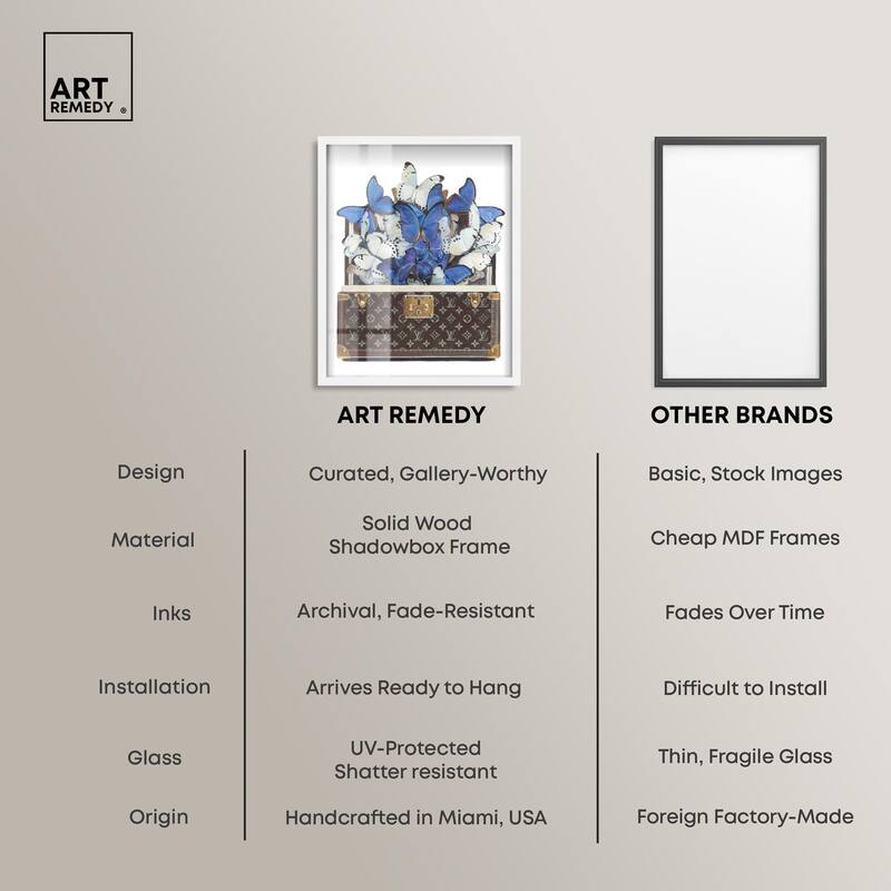 Luxurious Butterflies Shadowbox by Art Remedy