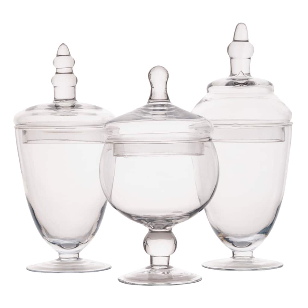 Elements Set of 3 Apothecary Jars