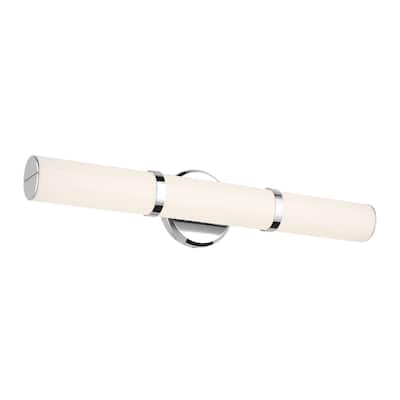 Kichler Lighting Rosh 24.25" Bath Bar Medium LED with White Glass in Chrome