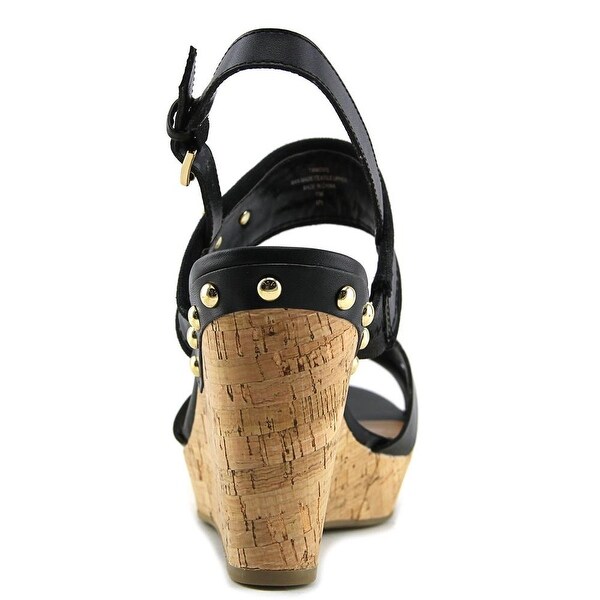 tommy hilfiger black wedge sandals