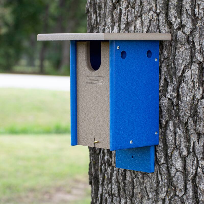 OUTDOOR LEISURE PRODUCTS Model GM23WWBL Blue Bird House Made of High Density Poly Resin