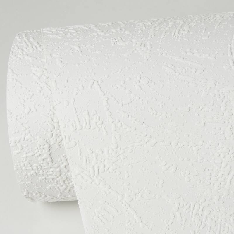 Brewster Gustave White Plaster Paintable Wallpaper - 396in x 20.9in x 0.025in