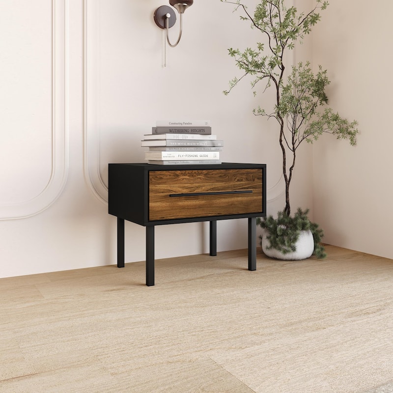 CraftPorch Transitional 1-Drawer Wooden Nightstand