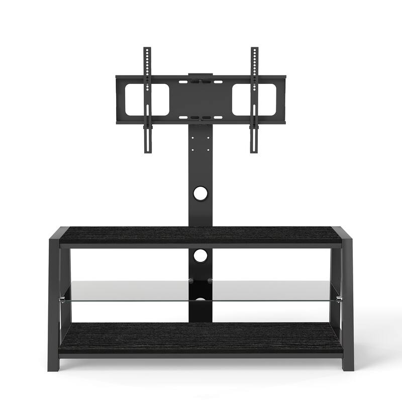 Wooden Storage TV Stand Height Adjustable Universal Swivel Entertainment Center With Mount TV Stand