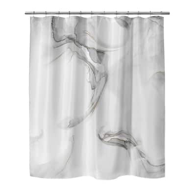 MARBLE WHITE Shower Curtain By Kavka Designs