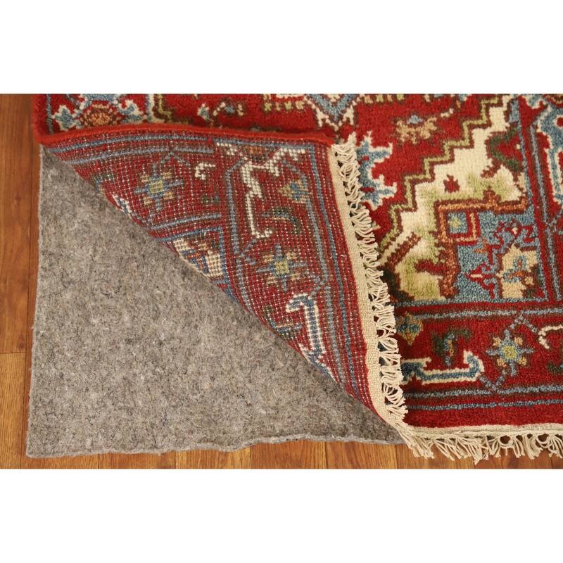 Red Heriz Serapi Indian Runner Rug Handmade Traditional Wool Carpet - 2'5" x 11'10"