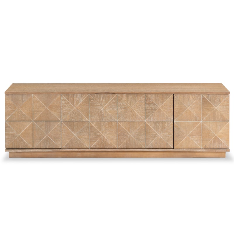 SAFAVIEH Couture Patty 4 Door Wood Media Stand - 63"W x 17"D x 19"H