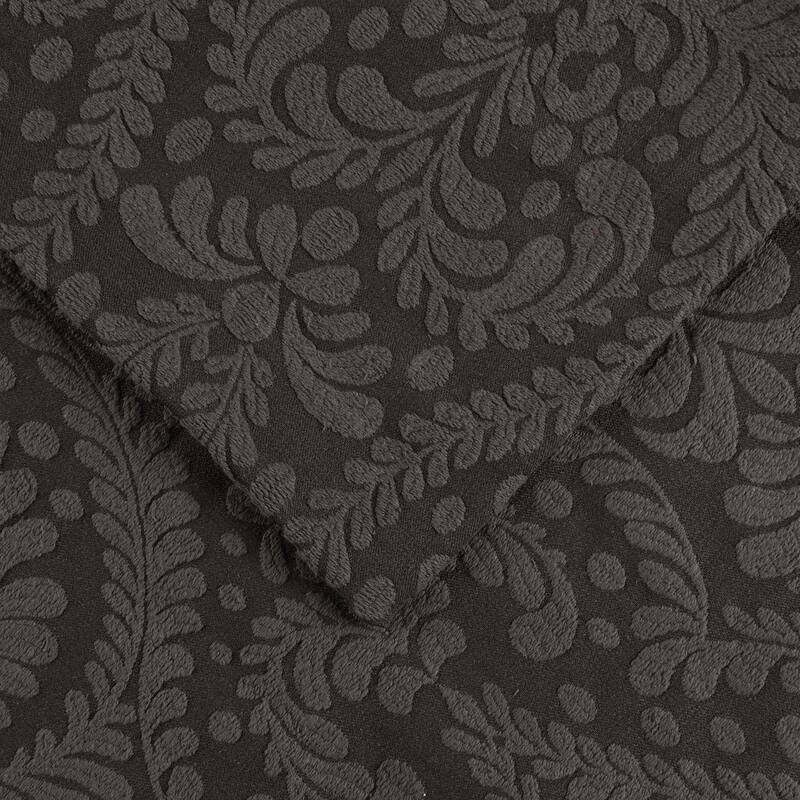 Superior Aspen Jacquard Floral Scalloped Edges Cotton Blend Bedspread Set