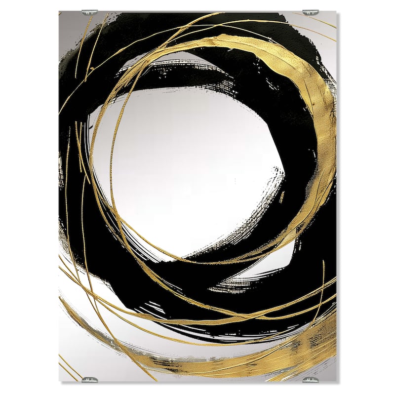 Designart 'Black & White 10' Glam Mirror - Vanity Printed Mirror