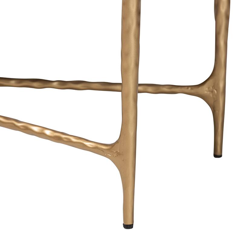 Fumiye Bench - Modern Rustic Accent Seating with Hand-Forged Metal Frame and Upholstered Cushion for Living Room or Entryway