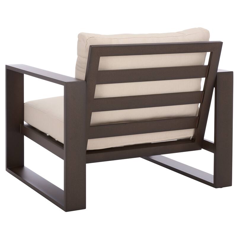 SAFAVIEH Outdoor Living Fash Aluminum Chair (Set of 2) - 36"W x 34"D x 30"H